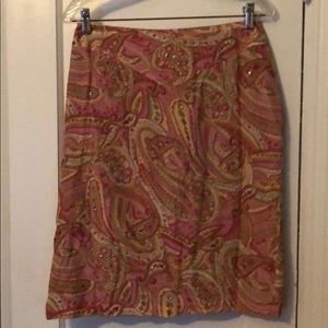 Worthington silk skirt with sequins. Size 6